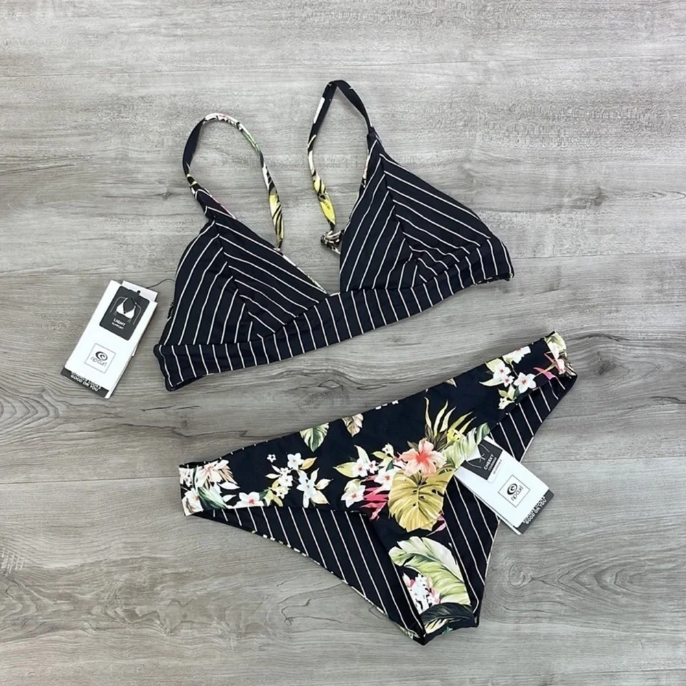 ☀️RIP CURL☀️ ON THE COAST TRI ON THE COAST REVERSIBLE CHEEKY BIKINI SET